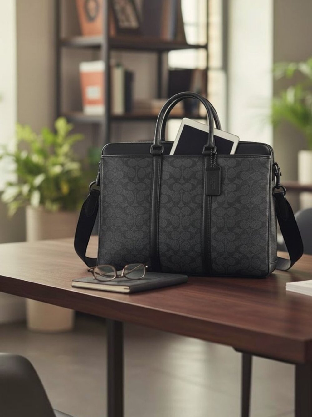 Coach Metropolitan Workbag Briefcase Mens Business Bag Canvas/Calf Leather NWT